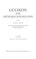 Imagen de archivo de Lexikon des fr|hgriechischen Epos Lfg. 15 a la venta por ISD LLC