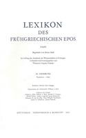 Imagen de archivo de Lexikon des fr|hgriechischen Epos Lfg. 19 a la venta por ISD LLC