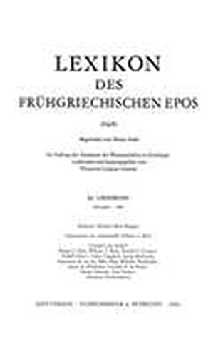 Stock image for Lexikon des fruhgriechischen Epos Lfg. 20: pleurai - pwu (Lexikon des fruhgriechischen Epos. Ausgabe in Lieferungen) [Soft Cover ] for sale by booksXpress