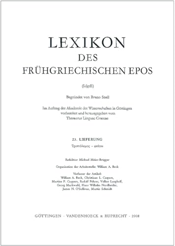 Imagen de archivo de Lexikon des fr|hgriechischen Epos Lfg. 23 a la venta por ISD LLC