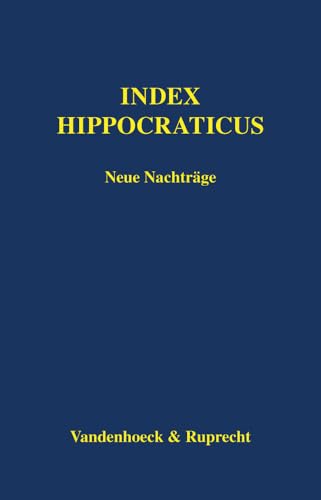 9783525258163: Index Hippocraticus: Neue Nachtrage