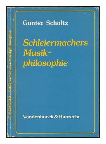 Beispielbild fr Schleiermachers Musikphilosophie zum Verkauf von medimops