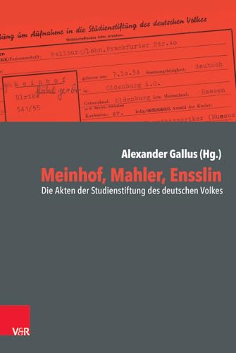 Imagen de archivo de Meinhof, Mahler, Ensslin a la venta por Blackwell's