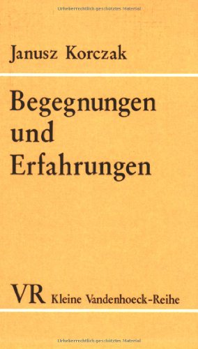 9783525333327: Begegnungen und Erfahrungen: Kleine Essays (KLEINE VANDENHOECK REIHE) (German Edition)
