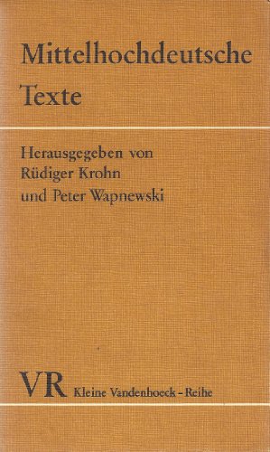 Stock image for Mittelhochdeutsche Texte. Mittelhochdeutsch und Neuhochdeutsch for sale by Wonder Book