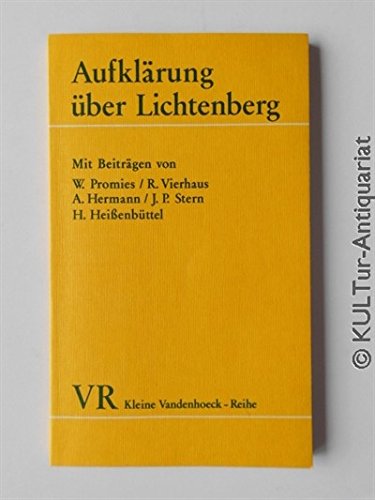 9783525333563: aufkl--rung---ber-lichtenberg