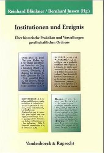 Beispielbild fr Institutionen und Ereignis zum Verkauf von Antiquariat Walter Nowak