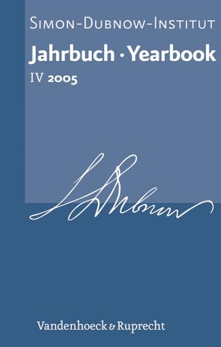 Beispielbild fr Jahrbuch des Simon-Dubnow-Instituts / Simon Dubnow Institute Yearbook IV/2005 zum Verkauf von Calliopebooks