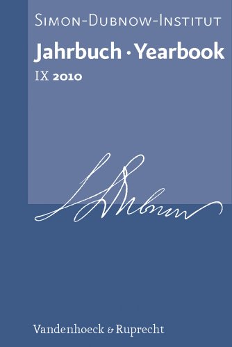 Beispielbild fr Jahrbuch des Simon-Dubnow-Instituts/Simon Dubnow Institute Yearbook; IX/2010. zum Verkauf von SKULIMA Wiss. Versandbuchhandlung