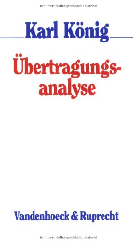 Ãœbertragungsanalyse. (9783525458242) by KÃ¶nig, Karl