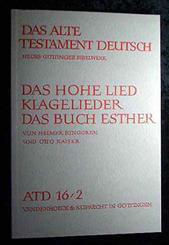 Imagen de archivo de Das Hohe Lied /Klagelieder /Das Buch Esther a la venta por Versandantiquariat Felix Mcke