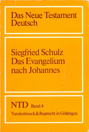 Beispielbild fr Das Evangelium nach Johannes (NTD 4) zum Verkauf von medimops