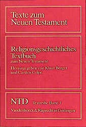 9783525513675: Religionsgeschichtliches Textbuch Zum Neuen Testament