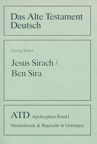 9783525514016: Jesus Sirach / Ben Sira
