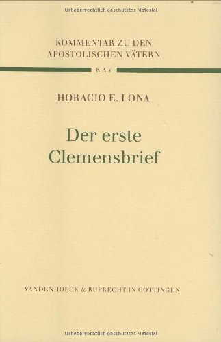 9783525516829: Der erste Clemensbrief (Kommentar Zu Den Apostolischen Vatern, 2) (German Edition)