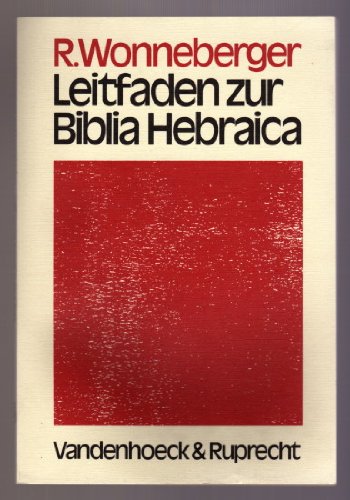9783525521809: Leitfaden zur Biblia Hebraica Stuttgartensia