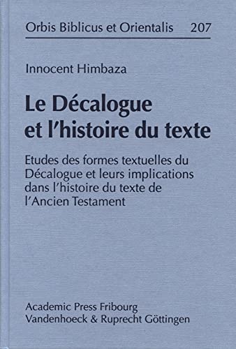 Stock image for Decalogue et l'histoire du texte for sale by ISD LLC