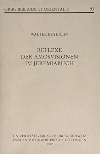 9783525537237: Reflexe Der Amosvisionen Im Jeremiabuch (Bensheimer Hefte, 93) (German Edition)