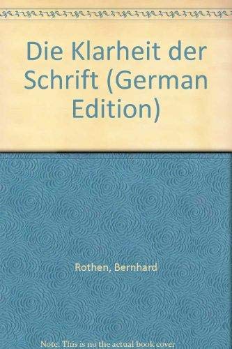 9783525561119: Die Klarheit der Schrift (German Edition)