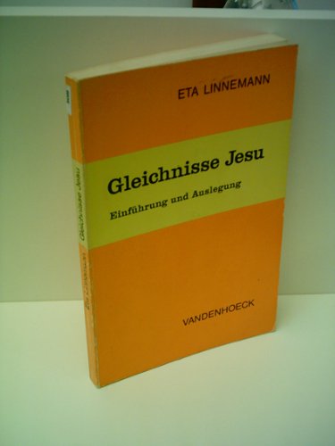 Beispielbild fr Gleichnisse Jesu. Einfhrung und Auslegung zum Verkauf von medimops