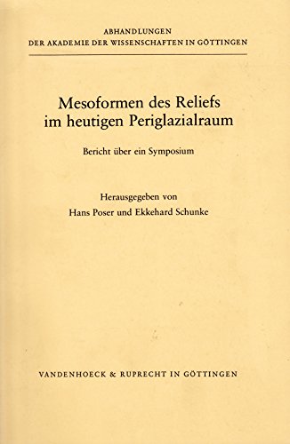 Imagen de archivo de Mesoformen des Reliefs im heutigen Periglazialraum. Bericht ber ein Symposium (Kleine Vandenhoeck Reihe, Band 35) a la venta por Norbert Kretschmann