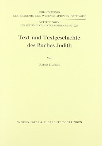 Stock image for Text und Textgeschichte des Buches Judith. for sale by Antiquariat Alte Seiten - Jochen Mitter