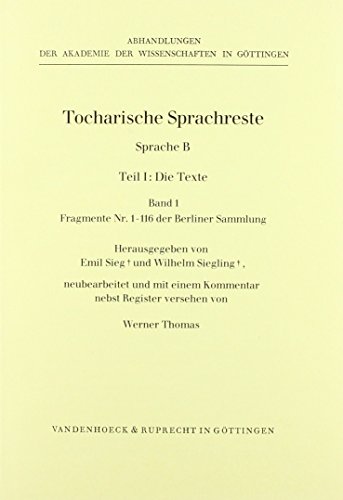 Stock image for tochrarische sprachreste - sprache B for sale by Antiquariat Walter Nowak
