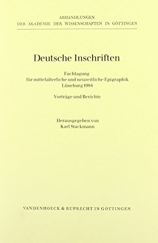 Beispielbild fr deutsche inschriften zum Verkauf von Antiquariat Walter Nowak