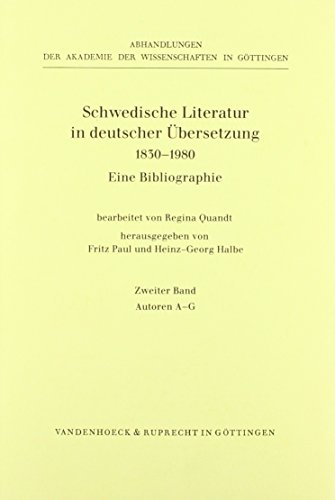 Beispielbild fr schwedische literatur in deutscher bersetzung 1830 - 1980 zum Verkauf von Antiquariat Walter Nowak