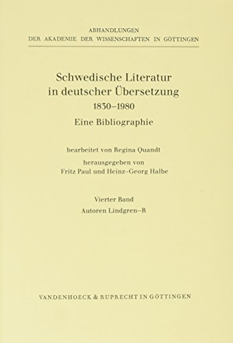 Beispielbild fr schwedische literatur in deutscher bersetzung 1830 - 1980 zum Verkauf von Antiquariat Walter Nowak