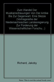 Beispielbild fr Zum Wandel der Musikanschauungen von der Antike bis zur Gegenwart zum Verkauf von ISD LLC