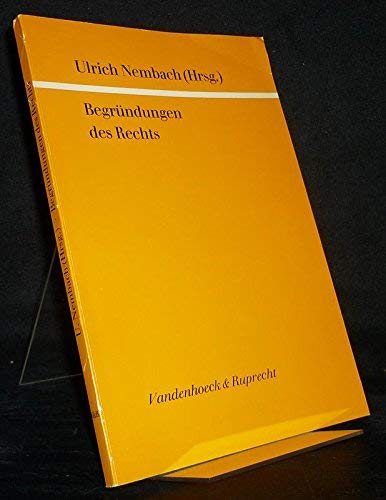 9783525873588: Begrndungen des Rechts - 2 Bnde : Teil 1. + Teil: 2. [Untertitel] Juristen-Theologen-Gesprch in H