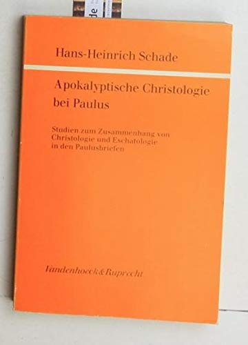 Beispielbild fr Apokalyptische Christologie bei Paulus. Studien zum Zusammenhang von Christologie und Eschatologie in den Paulusbriefen. zum Verkauf von Antiquariat Alte Seiten - Jochen Mitter