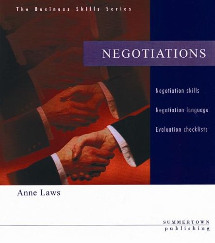 Beispielbild fr Negotiations: Negotiation skills. Negotiation language. Evaluation checklists zum Verkauf von medimops