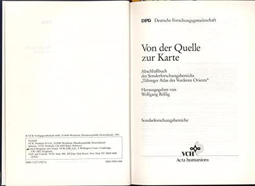 Von der Quelle zur Karte. Abschlußbuch des Sonderforschungsbereichs 