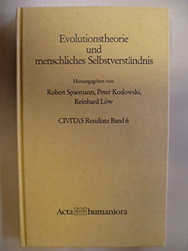 Imagen de archivo de Evolutionstheorie und menschliches Selbstverstndnis Zur philosophischen Kritik eines Paradigmas moderner Wissenschaft - Civitas Resultate Band 6 a la venta por antiquariat rotschildt, Per Jendryschik