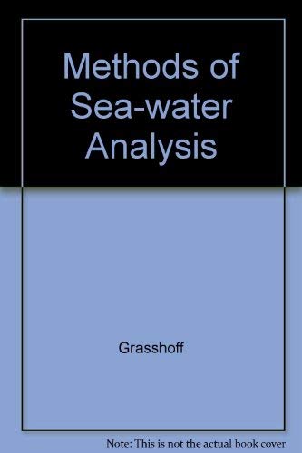 Stock image for Methods of Seawater Analysis for sale by Better World Books
