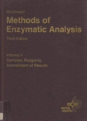 Beispielbild fr Methods of Enzymatic Analysis: Samples, Reagents, Assessment of Results v. 2 (Bergmeyer Methods of Enzymatic Analysis) (Volume 2) zum Verkauf von Anybook.com