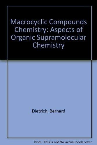 Stock image for Macrocyclic Chemistry. Aspects of Organic and Inorganic Supramolecular Chemistry for sale by Zubal-Books, Since 1961