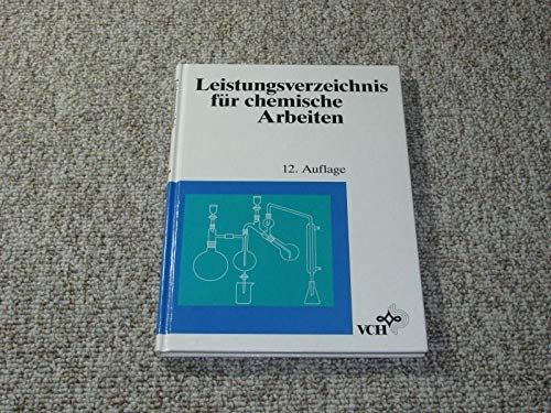 Stock image for Leistungsverzeichnis fr chemische Arbeiten for sale by Versandantiquariat Schrter