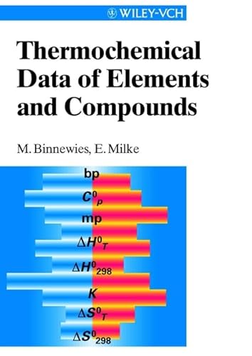 Thermochemical Data of Elements and Compounds - Binnewies, Michael und E Milke