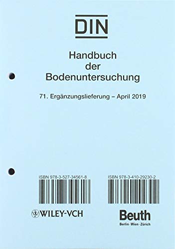 Stock image for Handbuch der Bodenuntersuchung | 71. Ergnzungslieferung. April 2019 for sale by Versandantiquariat Christoph Gro