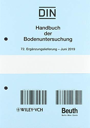 Beispielbild fr Handbuch der Bodenuntersuchung | 72. Ergnzungslieferung. Juni 2019 zum Verkauf von Versandantiquariat Christoph Gro