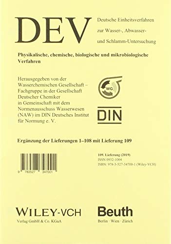 Stock image for Deutsche Einheitsverfahren zur Wasser-, Abwasser- und Schlamm-Untersuchung: 109. Lieferung for sale by Studibuch