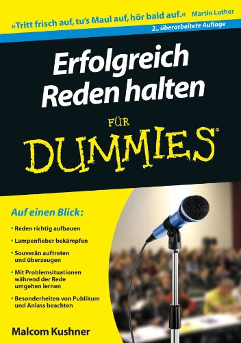 Stock image for Erfolgreich Reden halten fr Dummies (Fur Dummies) for sale by medimops