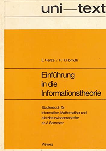 9783528030063: Einfhrung in die Informationstheorie. Studienbuch fr Informatiker, Mathematiker und alle Naturwissenschaftler ab 3.Semester