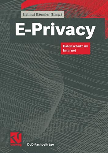 9783528039219: E-Privacy: Datenschutz im Internet (DuD-Fachbeitrge)