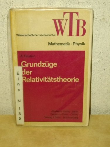 Imagen de archivo de Grundzge der Relativittstheorie a la venta por medimops
