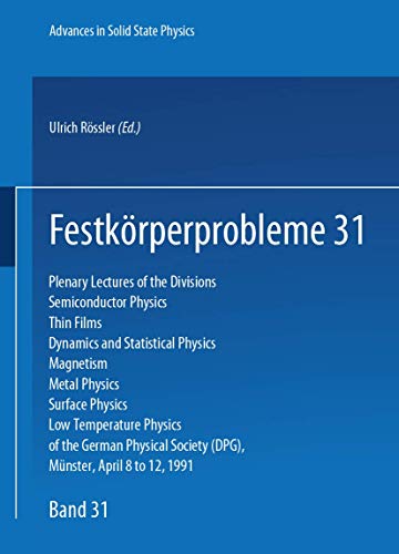 9783528080396: Advances in Solid State Physics / Festkoerperprobleme