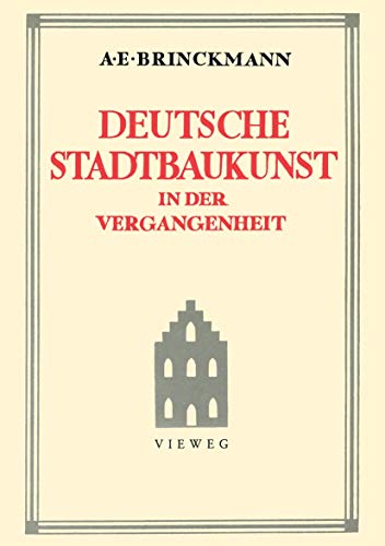 9783528087166: Deutsche Stadtbaukunst in der Vergangenheit (German Edition)